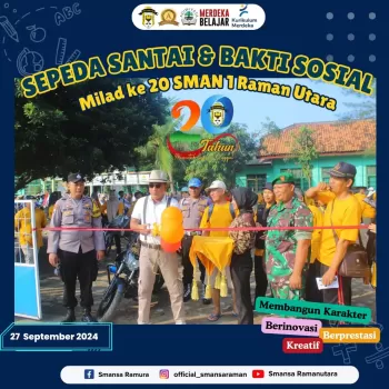 Sepeda Santai dan Bakti Sosial Keluarga Besar SMA Negeri 1 R