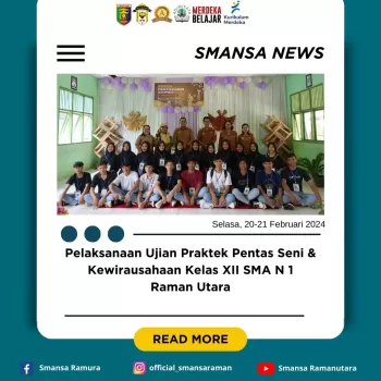 Pelaksanaan Ujian Praktik Pentas Seni dan Kewirausahaan Kela